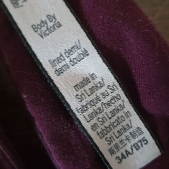 Victoria’s Secret Maroon Lined Demi Bra 34A - Picture 8 of 16